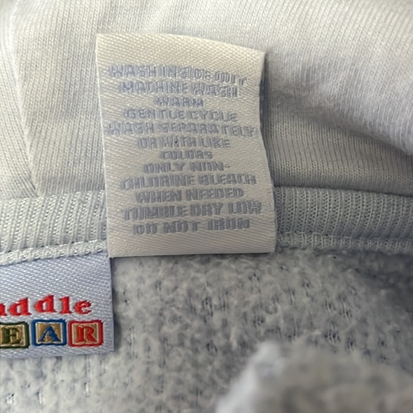 Cuddle Bear Blue Fleece With Zipper & Bear Snowsuit Size 6-9 Months - Picture 12 of 14